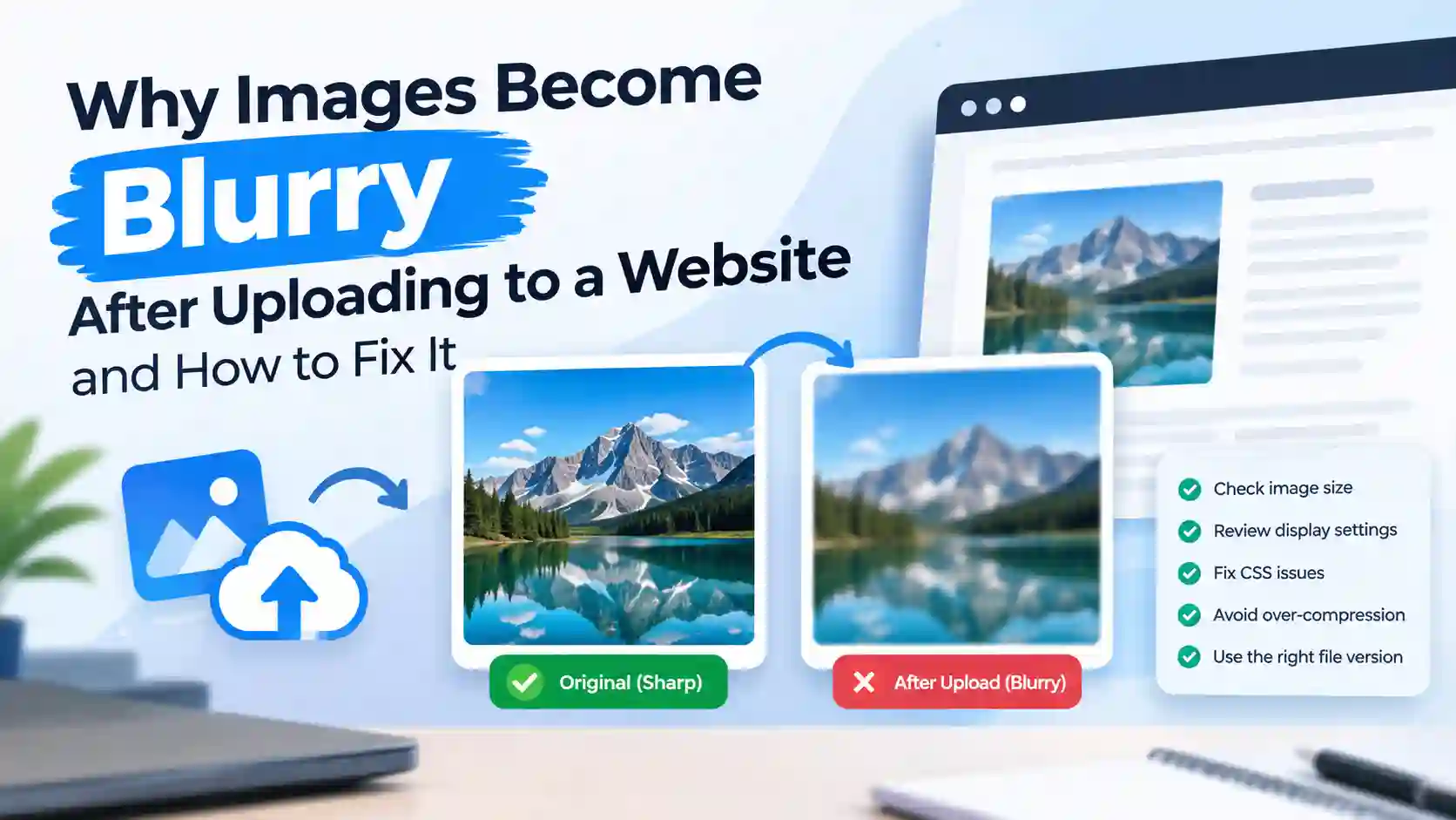 Why Images Become Blurry After Uploading to a Website and How to Fix It